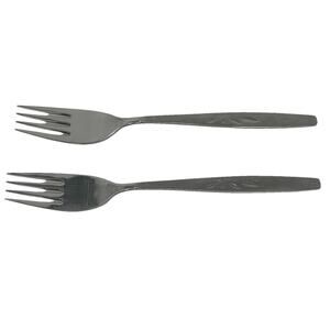Two Oneida Will O' Wisp Cube Stainless Dinner Forks 7.5” Flatware